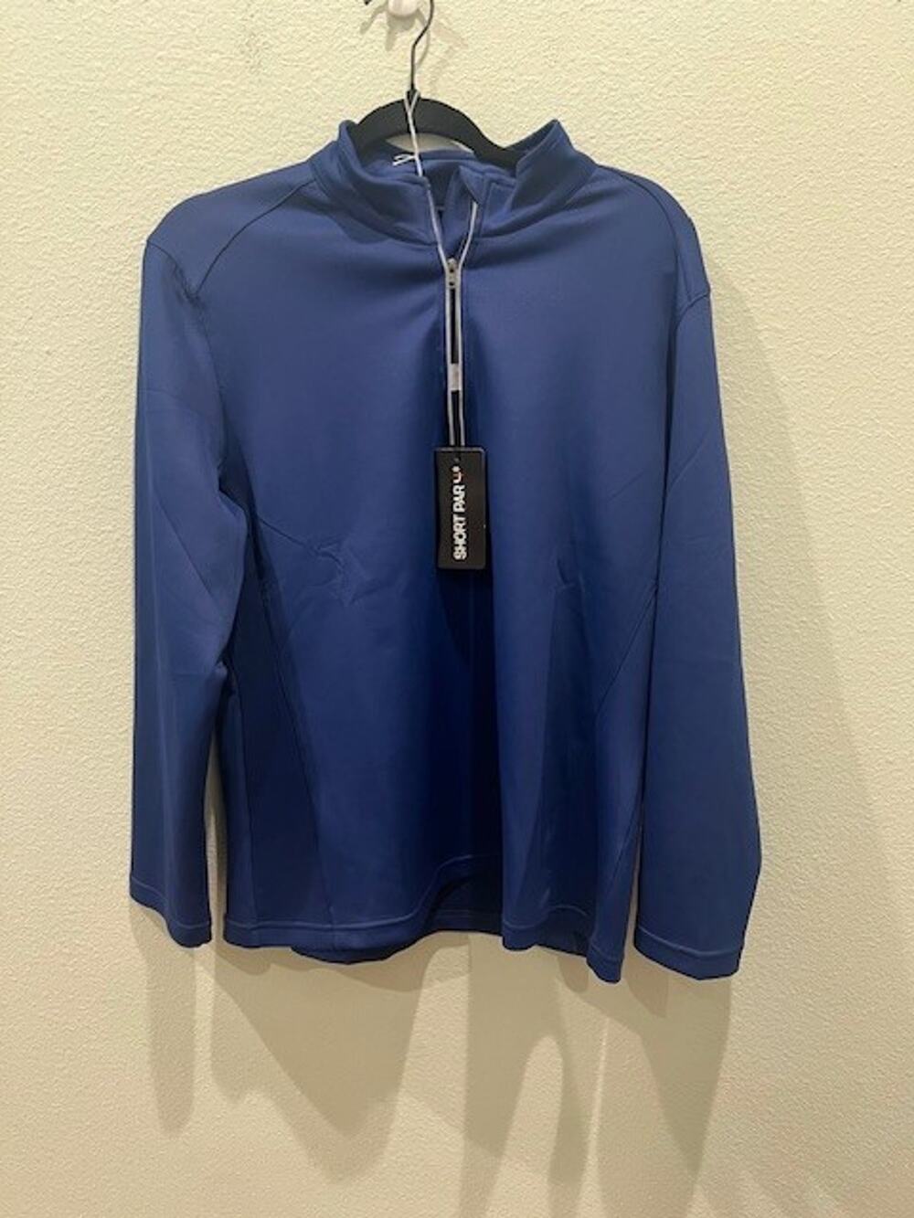 Short Par 4 Women's XL Navy Performance Knit Long Sleeve Pullover Half Zip